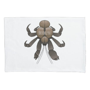 Coconut crab cartoon illustration pillowcase