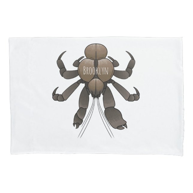 Coconut crab cartoon illustration  pillowcase (Front)