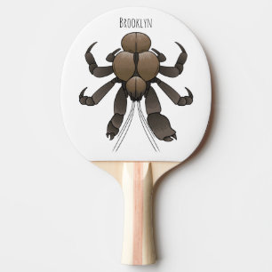 Coconut crab cartoon illustration  ping pong paddle