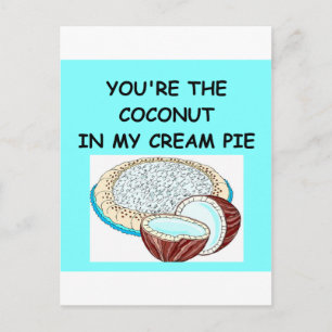 coconut cream pie lover postcard