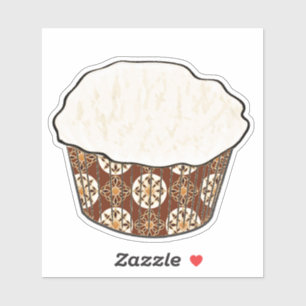Coconut Cupcake, Chocolate Brown Wrapper