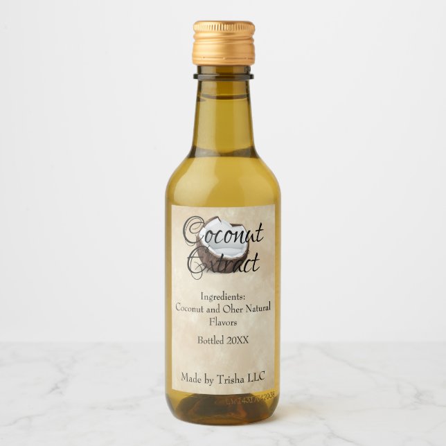 Coconut Extract Custom Label (Front)