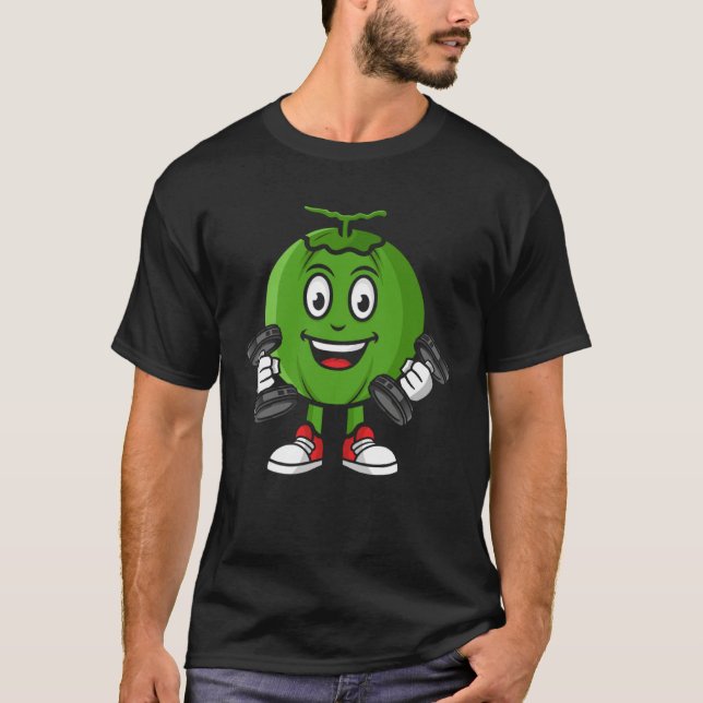 Coconut Fruit Costume Workout Bodybuilding Lift Gy T-Shirt (Front)