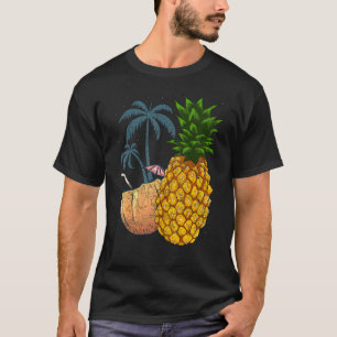 Coconut Fruit Palm Trees Tropical Summer Vacation T-Shirt