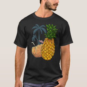 Coconut Fruit Palm Trees Tropical Summer Vacation  T-Shirt