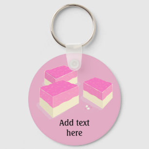 Coconut ice blocks on your custom colour - add nam keychain
