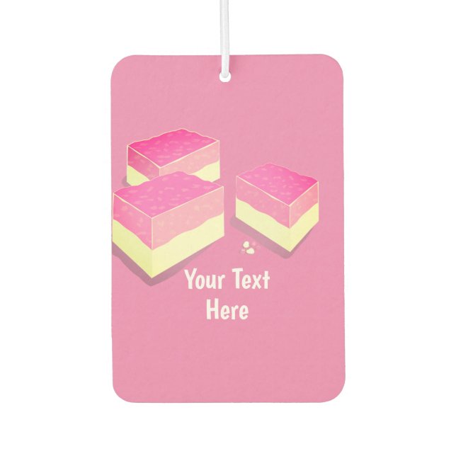 Coconut ice blocks - UK confectionary - your text Air Freshener (Front)
