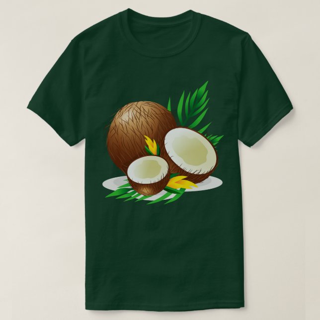 Coconut Illustration Hand Drawn  T-Shirt (Design Front)