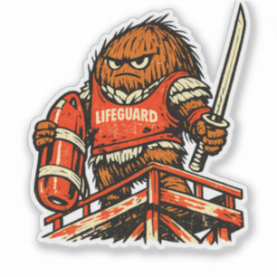 Coconut Lifeguard Warrior — Vintage Summer Beach 