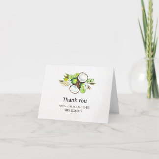 Coconut lime Bridal Shower Thank You Card