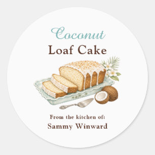 Coconut Loaf Cake Gift Label