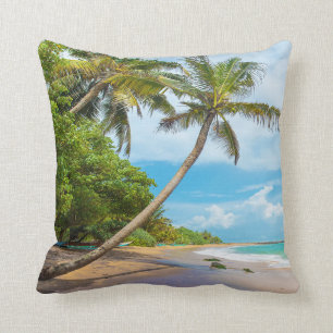 Coconut Palm, Mirissa Beach Sri Lanka Throw Pillow