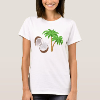 Coconut Palm Tree Ringer Tee