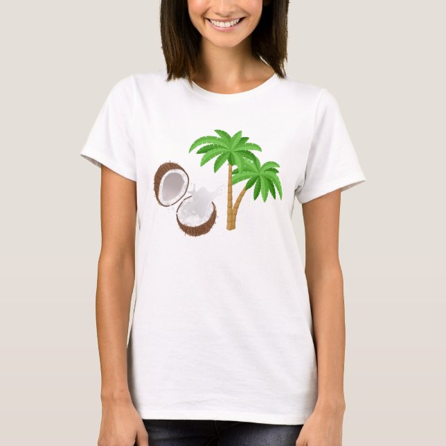 Coconut Palm Tree Ringer Tee (Front)