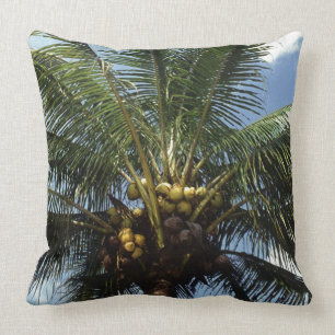 Coconut Palm Tree Throw Pillow