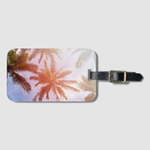 Coconut Palm Tree with Sunlight Luggage Tag