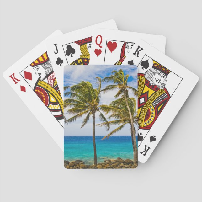 Coconut palm trees (Cocos nucifera) swaying in Playing Cards (Back)