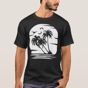Coconut Palm Trees Summer Vacation Beach Tropical T-Shirt