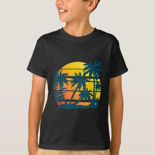 Coconut Palm Trees Summer Vacation Beach Tropical  T-Shirt