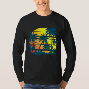 Coconut Palm Trees Summer Vacation Beach Tropical T-Shirt