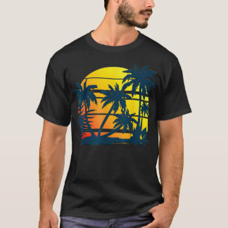 Coconut Palm Trees Summer Vacation Beach Tropical  T-Shirt