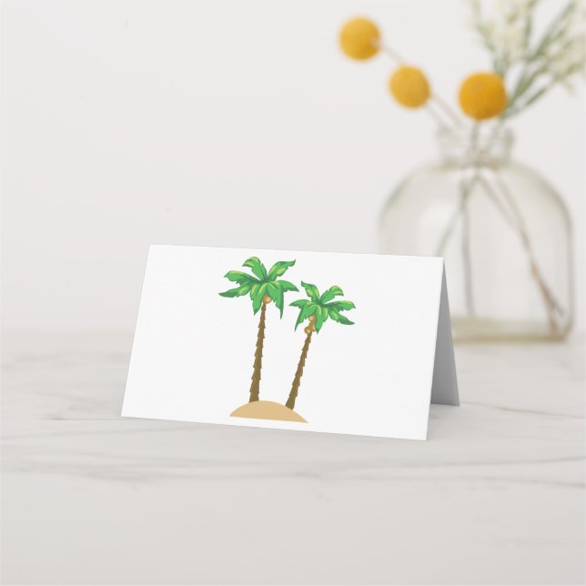 Coconut Palms Place Card (Front)
