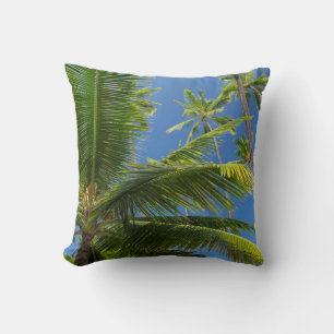Coconut palms, Pu'uhonua o Honaunau 1 Throw Pillow
