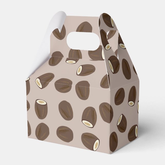 Coconut Pattern Favor Box (Front Side)