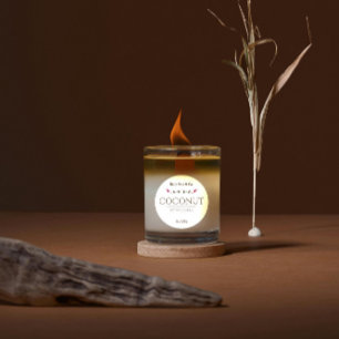 Coconut Scent Candle Label Sticker