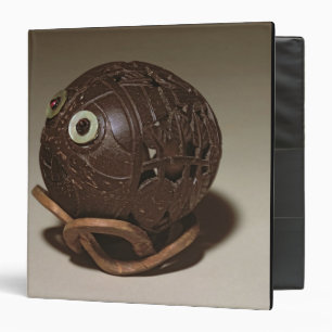 Coconut sculpted into a face, c.1895 binder
