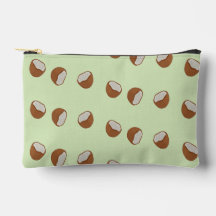 Coconut slices pattern on green