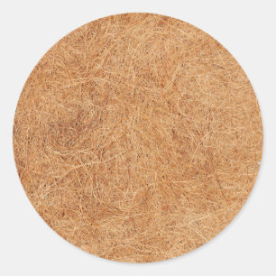 Coconut texture classic round sticker