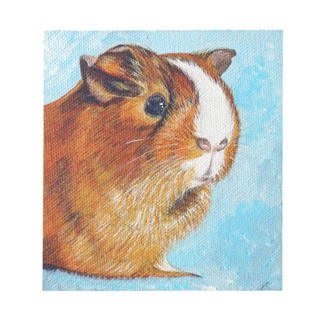 Coconut the Guinea Pig Painting Notepad (Front)