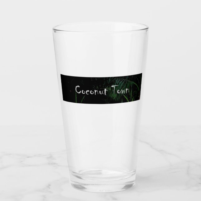 COCONUT TOWN Drinking Glass (Front)