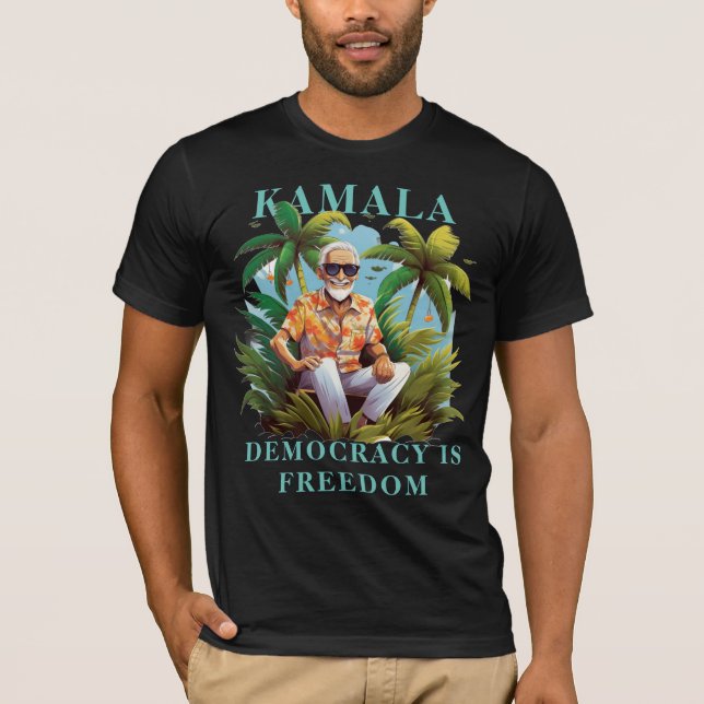 Coconut Tree design Kamala T-Shirt (Front)