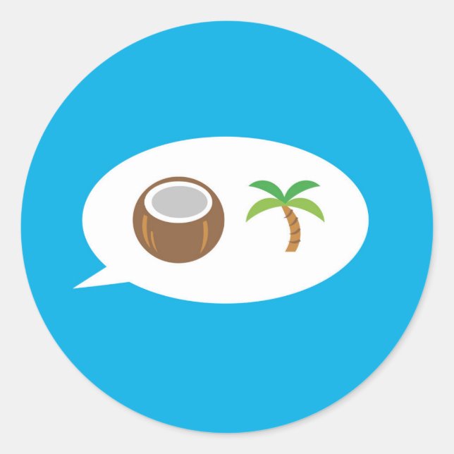 Coconut Tree — Harris 2024 Classic Round Sticker (Front)