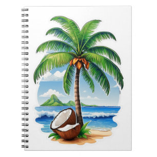 Coconut Tree Tropical Island Notebook