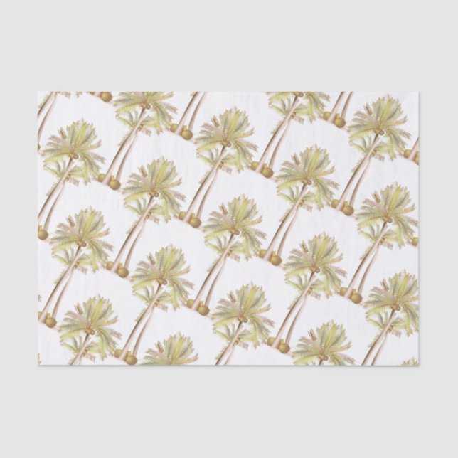 Coconut Tropical Palm Tree Tissue Paper (Front)