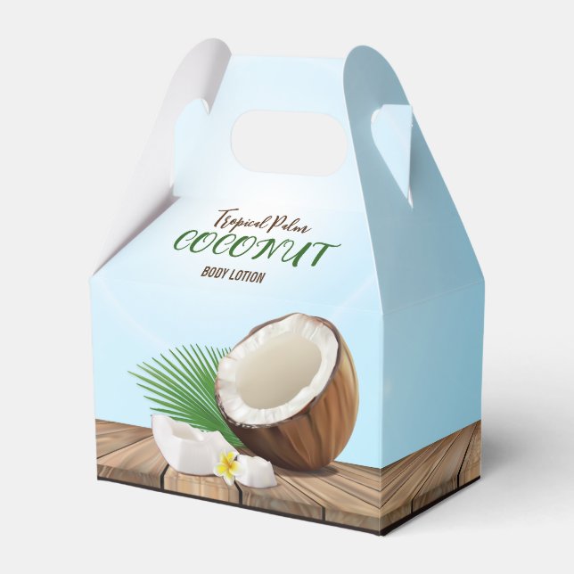 Coconut Tropical Product Favor Box (Front Side)