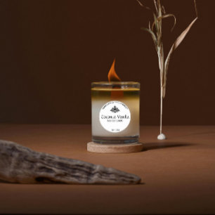 Coconut Vanilla Candle Label Sticker