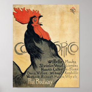 Cocorico by the Swiss-French artist Théophile Alex Poster