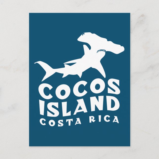Cocos Island Costa Rica Swimming With Sharks Postcard (Front)