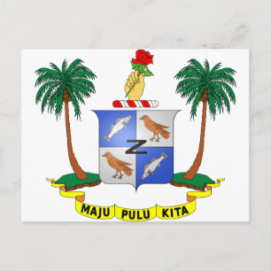 Cocos (Keeling) Islands Coat of arms CC Postcard
