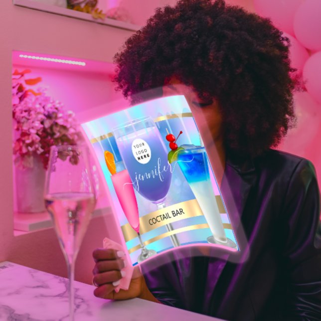 Coctail Pub Wine Restaurant BARIST Logo HOLOGRAPH Square Business Card (Coctail Pub Wine Restaurant BARIST Logo HOLOGRAPH Square Business Card)