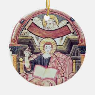 Cod 22. f.85v St. Luke the Evangelist, from Treves Ceramic Ornament
