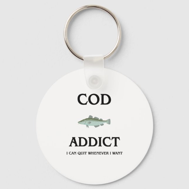 Cod Addict Keychain (Front)