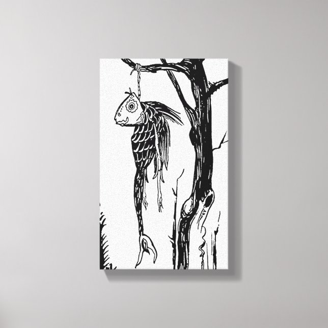 Cod, Hanging on a Branch Canvas Print (Front)
