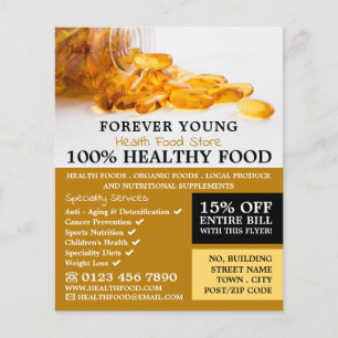 Cod Liver Oil, Health Food Store Advertising Flyer