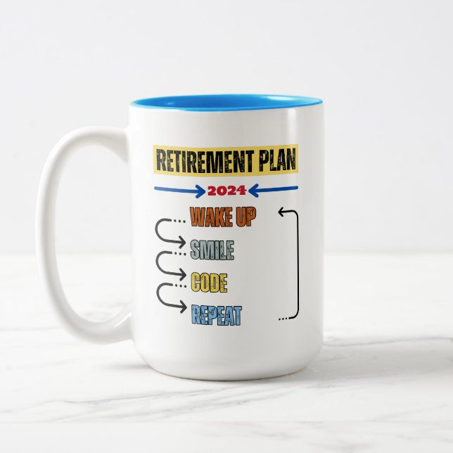 Codage - Régime de retraite 2024 Mug (Gauche)