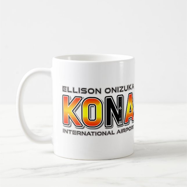 Code aéroport Kona KOA Café Mug (Gauche)